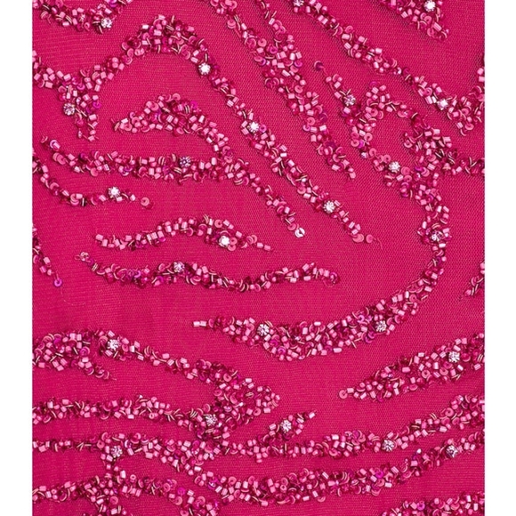 NWT Retrofete Hendrix Dress in Fuchsia Rose Tiger Stripe size S - Picture 4 of 4